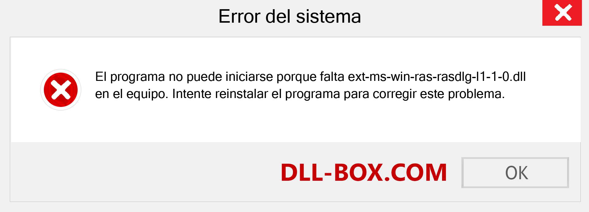 ¿Falta el archivo ext-ms-win-ras-rasdlg-l1-1-0.dll ?. Descargar para Windows 7, 8, 10 - Corregir ext-ms-win-ras-rasdlg-l1-1-0 dll Missing Error en Windows, fotos, imágenes